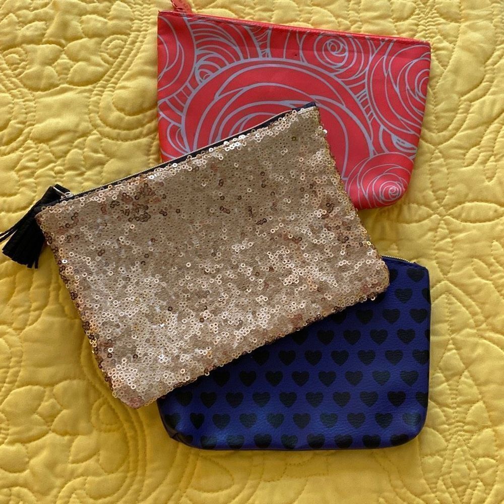 Ipsy Cosmetic Bags, Set of Three